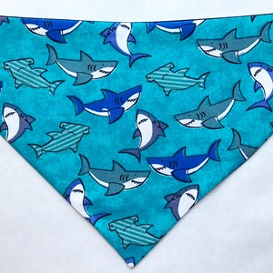 Bandanas, Dog Bandanas, Over the collar Bandanas, Bandanas for Dogs, Shark Bandanas, Animal Bandanas, under the sea Bandanas