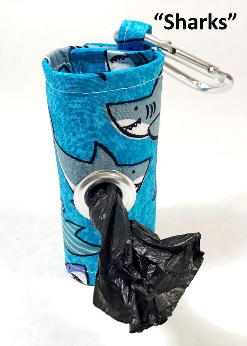 Pet Waste Bag Holder With Sharks Poop Bag Dispenser Pooh Etsy