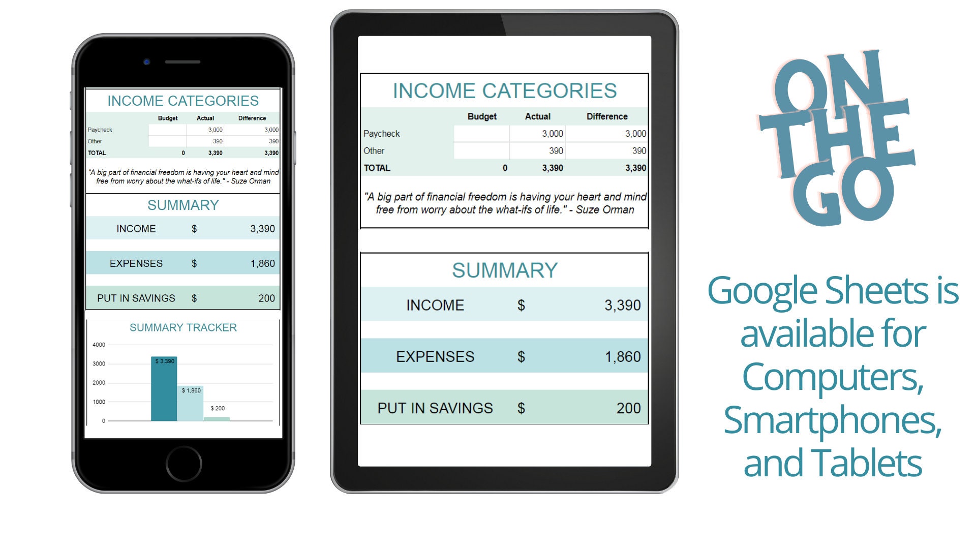 Monthly Budget Planner for Iphone, Ipad, Android Phones and Tablets ...