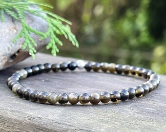 Obsidian Bracelet - Etsy