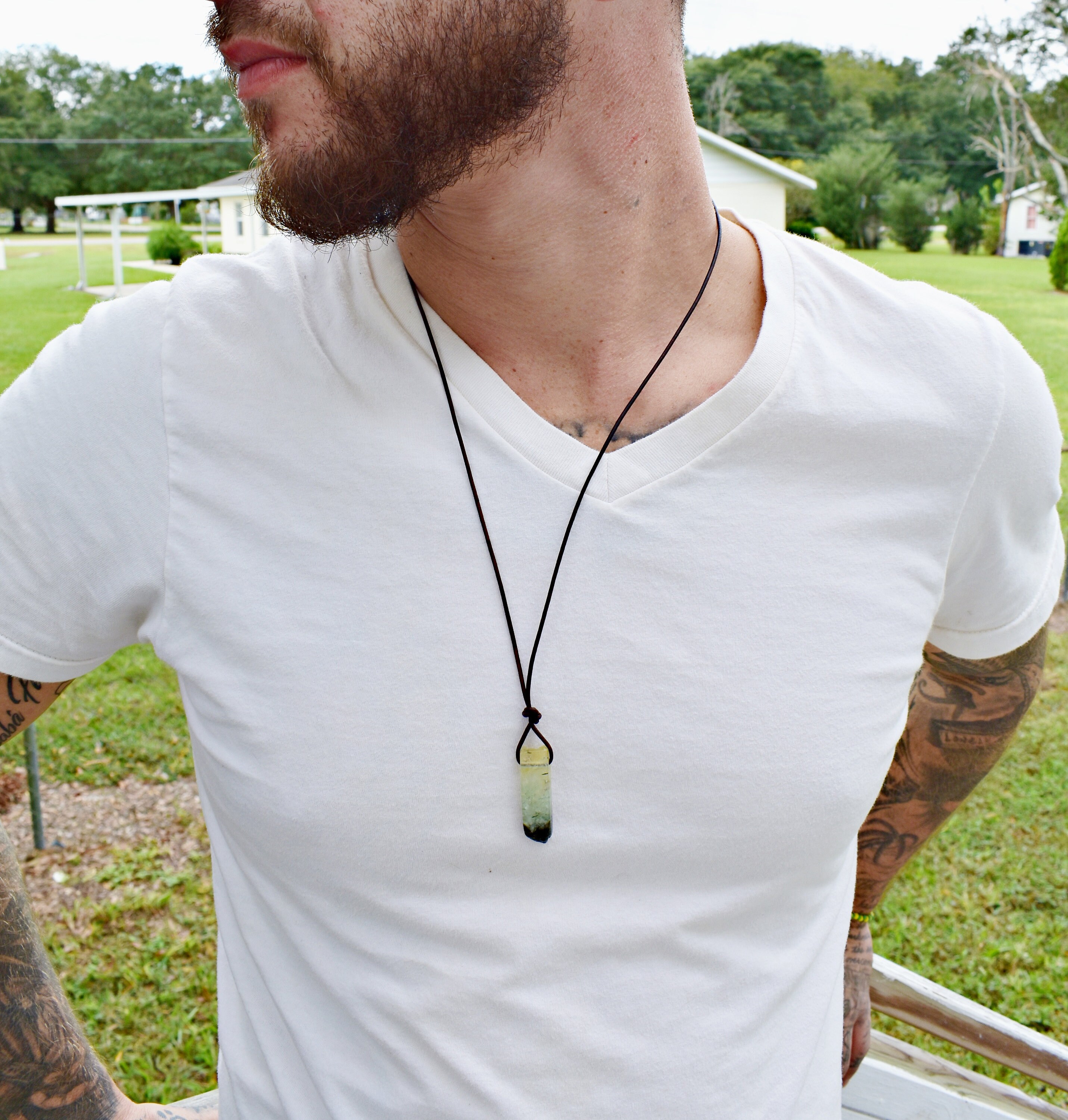 Prehnite crystal necklace online