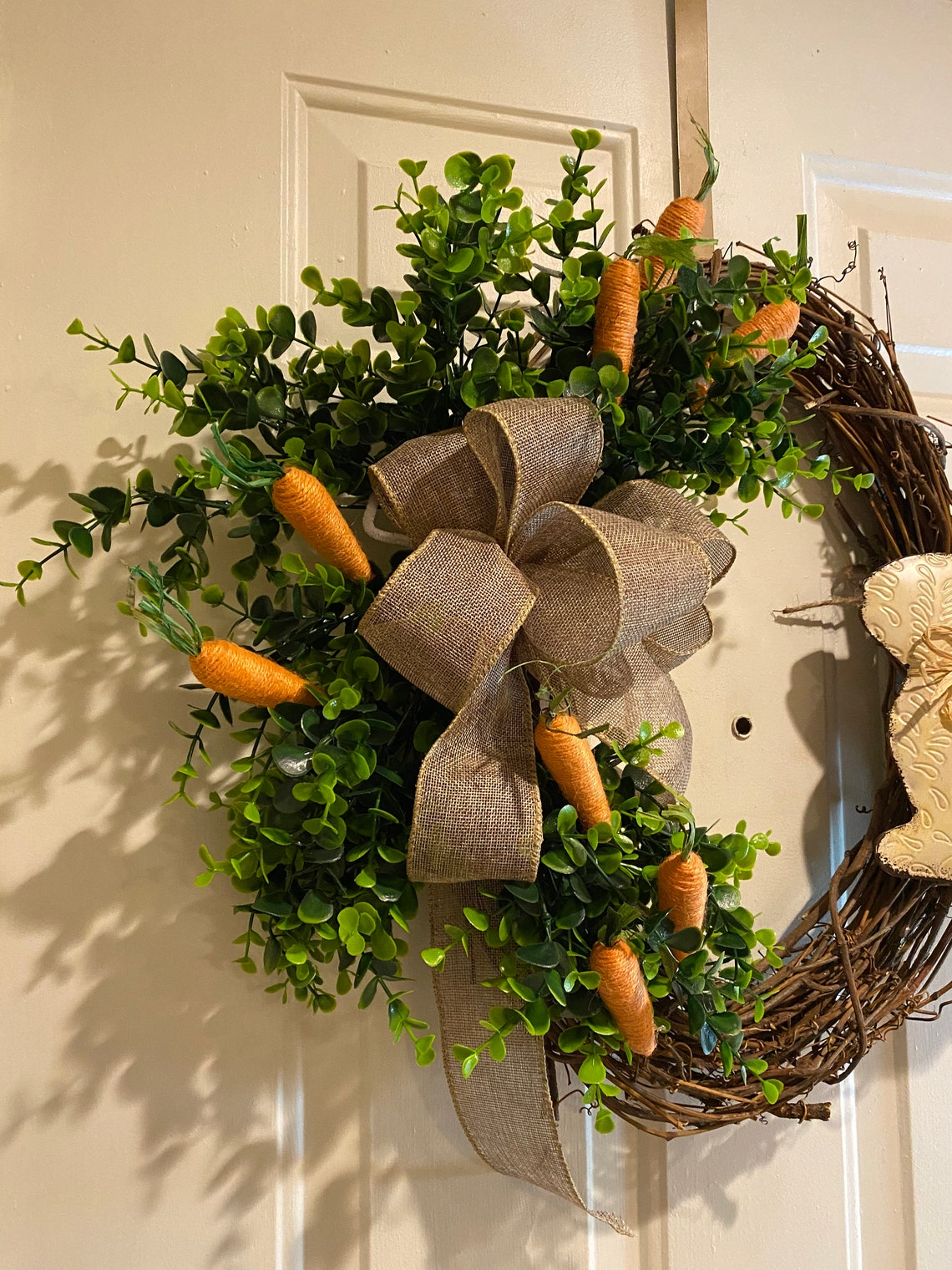 Easter Bunny Carrot Wreath/Easter Wreath/ Carrot Wreath/ Bunny Etsy