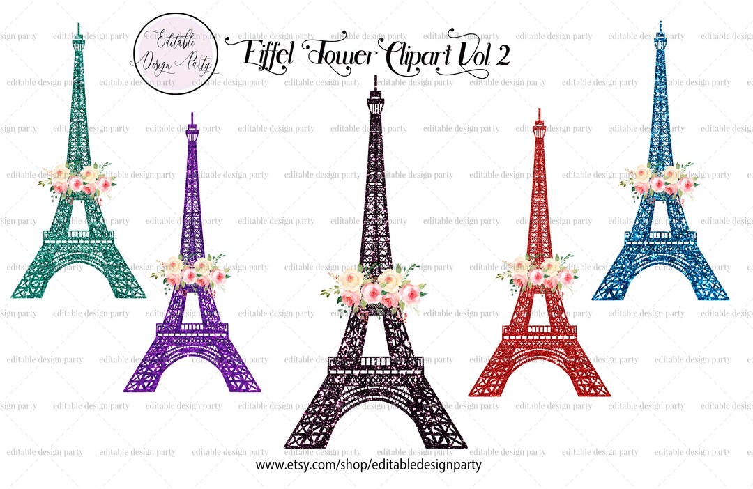 INSTANT DOWNLOAD Eiffel TOWER Clipart for Commercial Use Clip Art ...