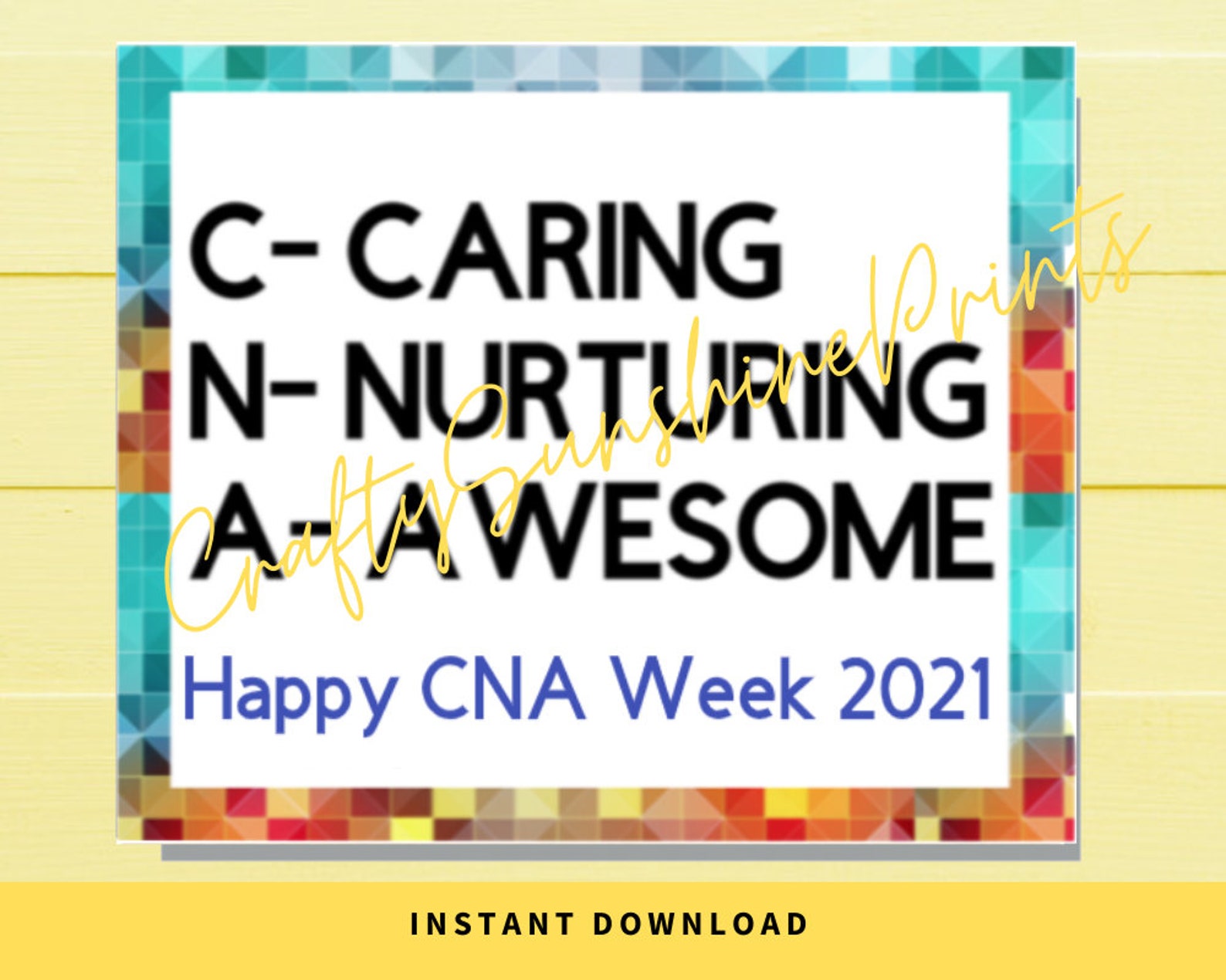 INSTANT DOWNLOAD Happy CNA Week 2021 Printable Labels 31/3 x Etsy