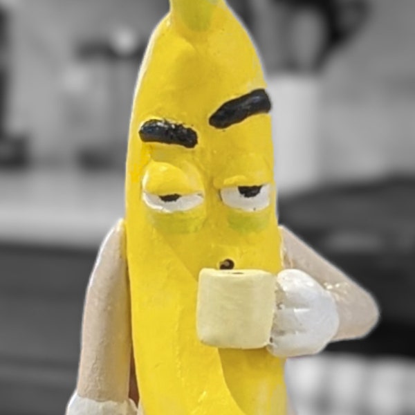 Maandagochtend banaan. handgemaakt figuur