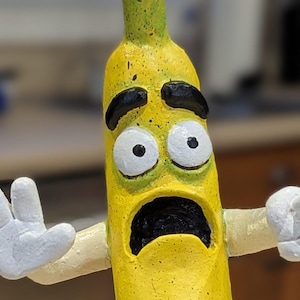 Terrified Banana! Handmade figure