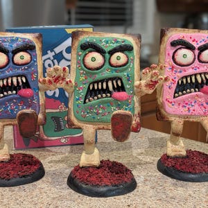 Zombie Pop-tart! handmade / creepy statue / Halloween decorations / Weird thing