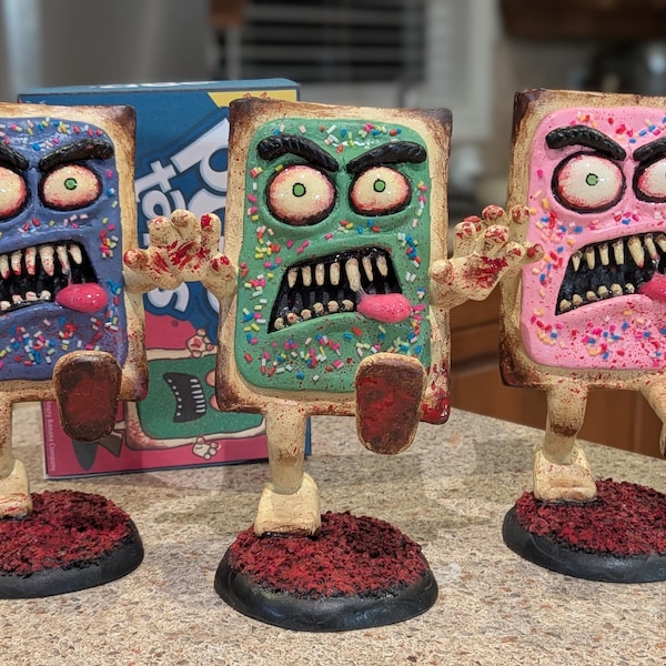 Zombie Pop-tart! handmade / creepy statue / Halloween decorations / Weird thing