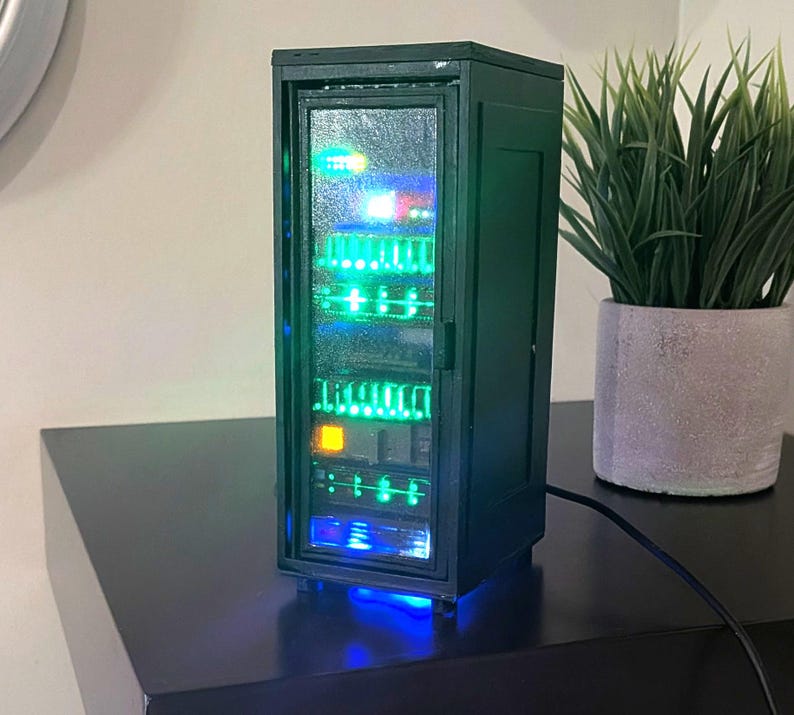 Mini server rack model handmade image 1