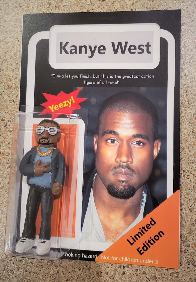 Kanye West figure toy / Yeezy / actionfigure / gift for Kanye Etsy