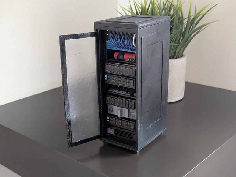 Mini server rack model handmade image 12