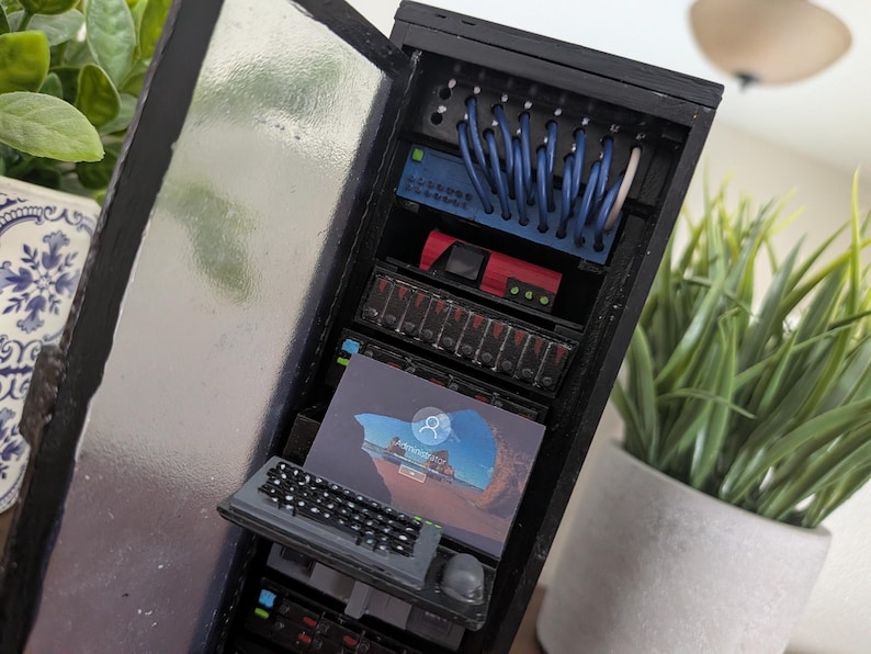Mini server rack model handmade image 8