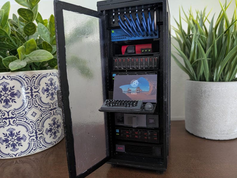 Mini server rack model handmade image 7