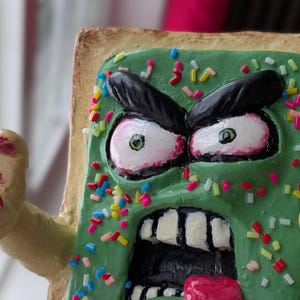 Zombie Pop-tart! handmade / creepy statue / Halloween decorations / Weird thing
