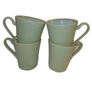 Sango Impressions Sage 4 Coffee Mugs Tea Cups Stoneware Replacement Discontinued