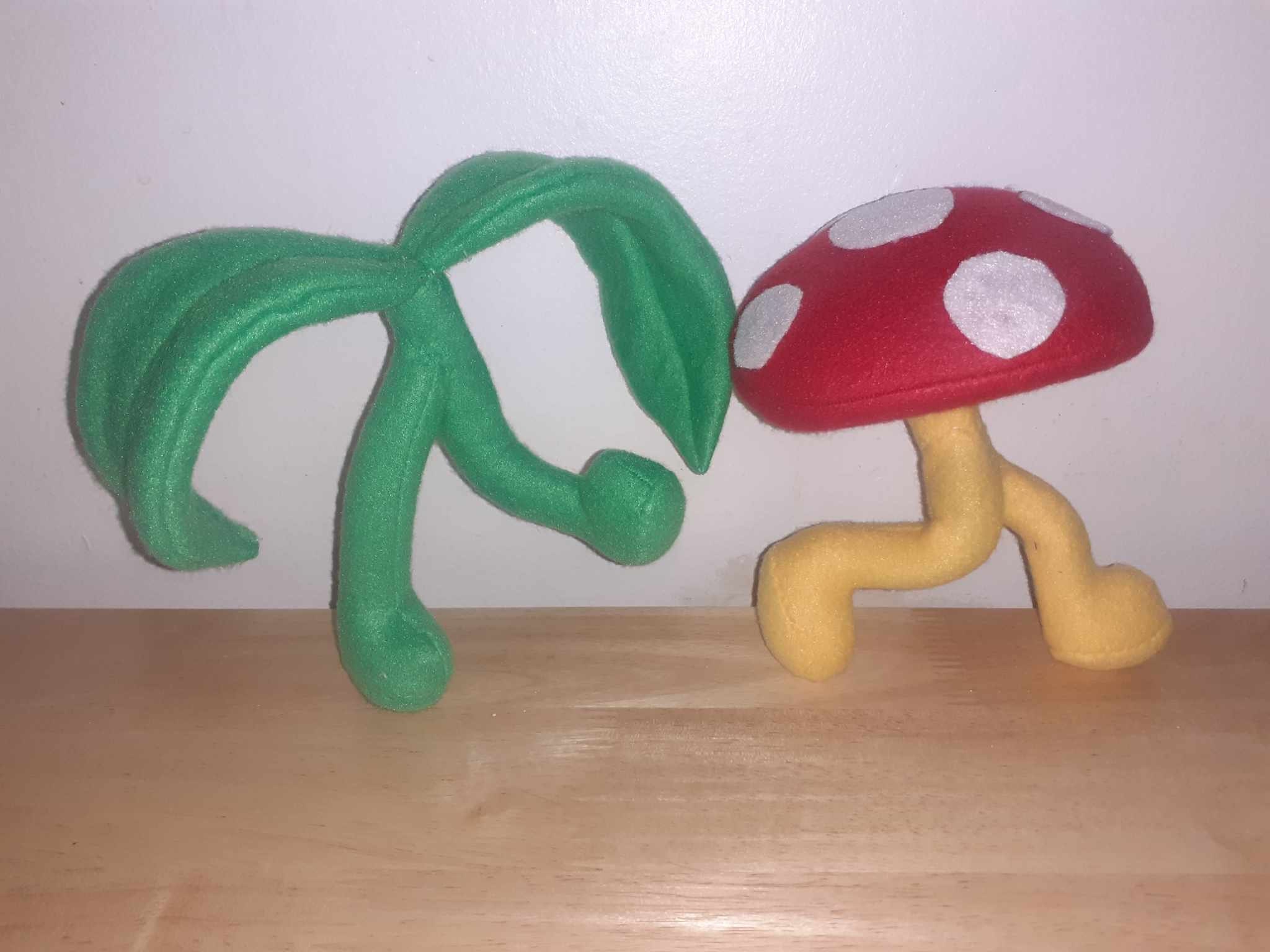 Earthbound/mother Mobile Sprout and Ramblin's Evil Mushroom Plush