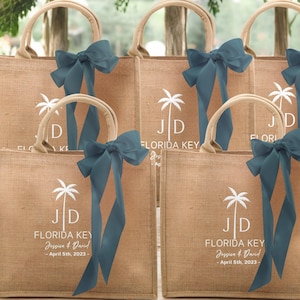 15pcs Bachelorette Party Favor bags,Large Jute Burlap Gift Bag, Wedding Welcome Bag, Wedding Favor, Party Favor, Eco-friendly Bags