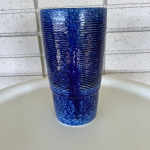 Palshus ceramic vase with blue glaze