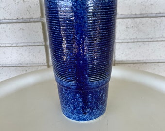 Palshus ceramic vase with blue glaze