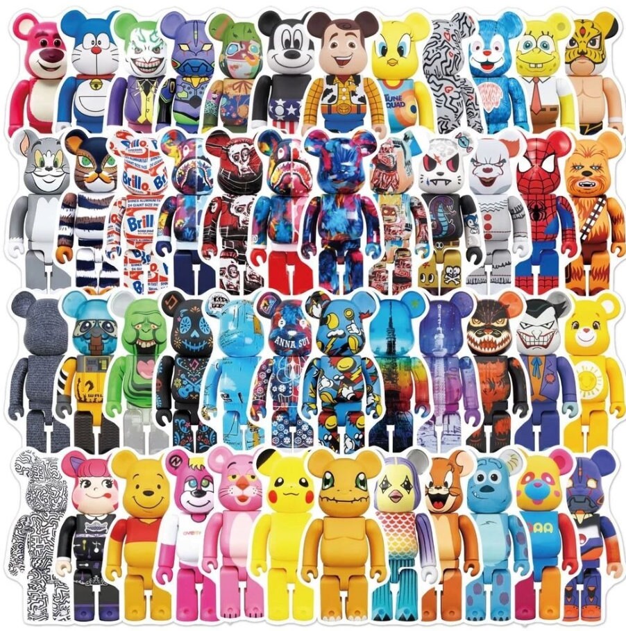 Buy 5 Pcs Bearbrick Stickers Online in India 