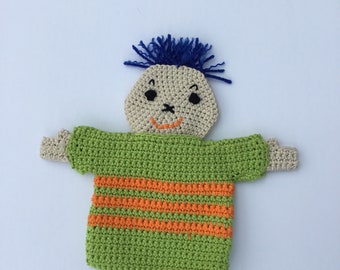 crochet puppet-gift-handmade gift-puppet-christmas gift-birthday gift- talk to me- children gift- handpuppet