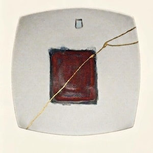 Authentic 24k Gold Kintsugi Ceramic Wall Art | Wabi-Sabi Decor | Featured in Shu Uemura & The Smashing Machine, Unique Christmas gift