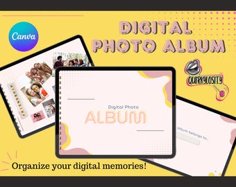 Aanpasbare canva-sjabloon voor digitaal fotoalbum (directe download)