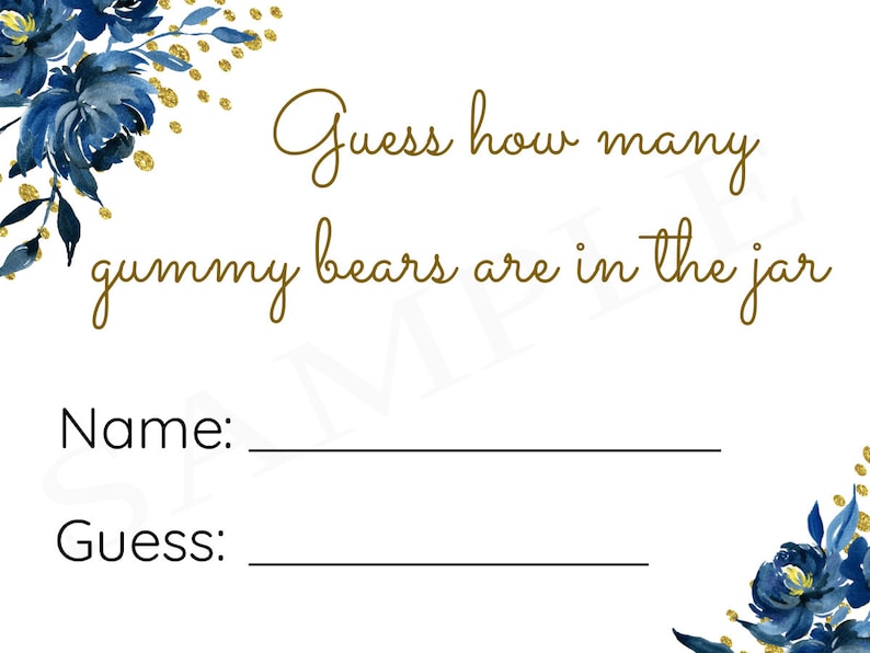 Guess How Many Gummy Bears Free Printable Portal Tutorials