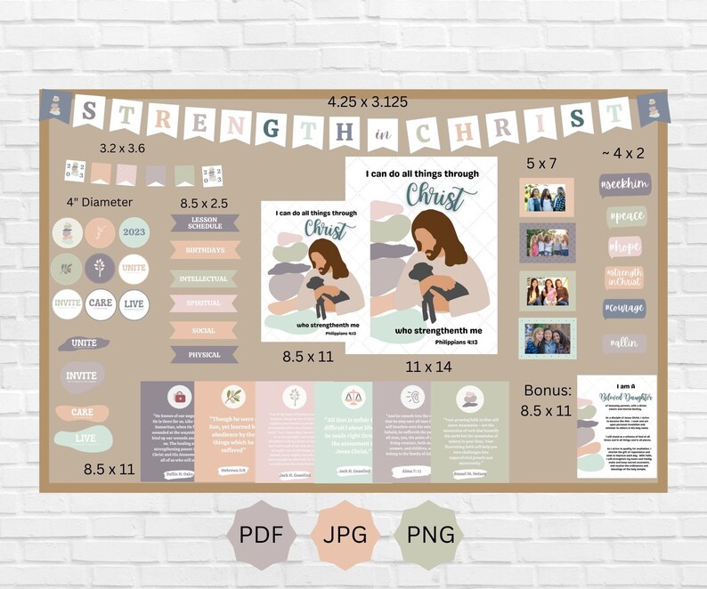 2023 LDS Young Women Bulletin Board Kit LDS Young Women Theme Youth ...