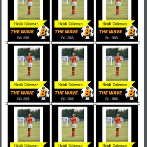 Editable Soccer Player Card Template; 2 Sided Exchange Card, Sports ...