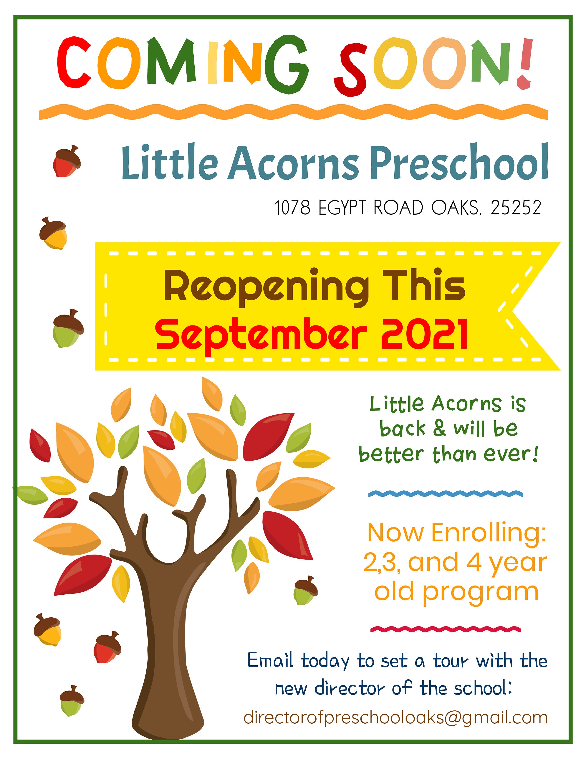 EDITABLE Preschool Reopening Flyer Announcement Template Etsy