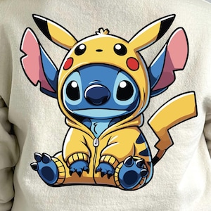 Cute Stitch PNG, Clipart Images, Cute sleeping stitch digital design PNG file for sublimation, High Resolution, Instant Digital PNG Download