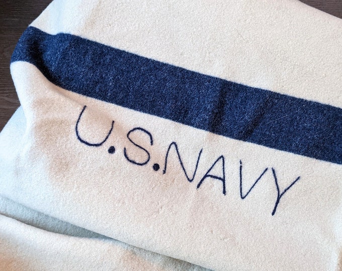 US Navy Wool Blanket Etsy