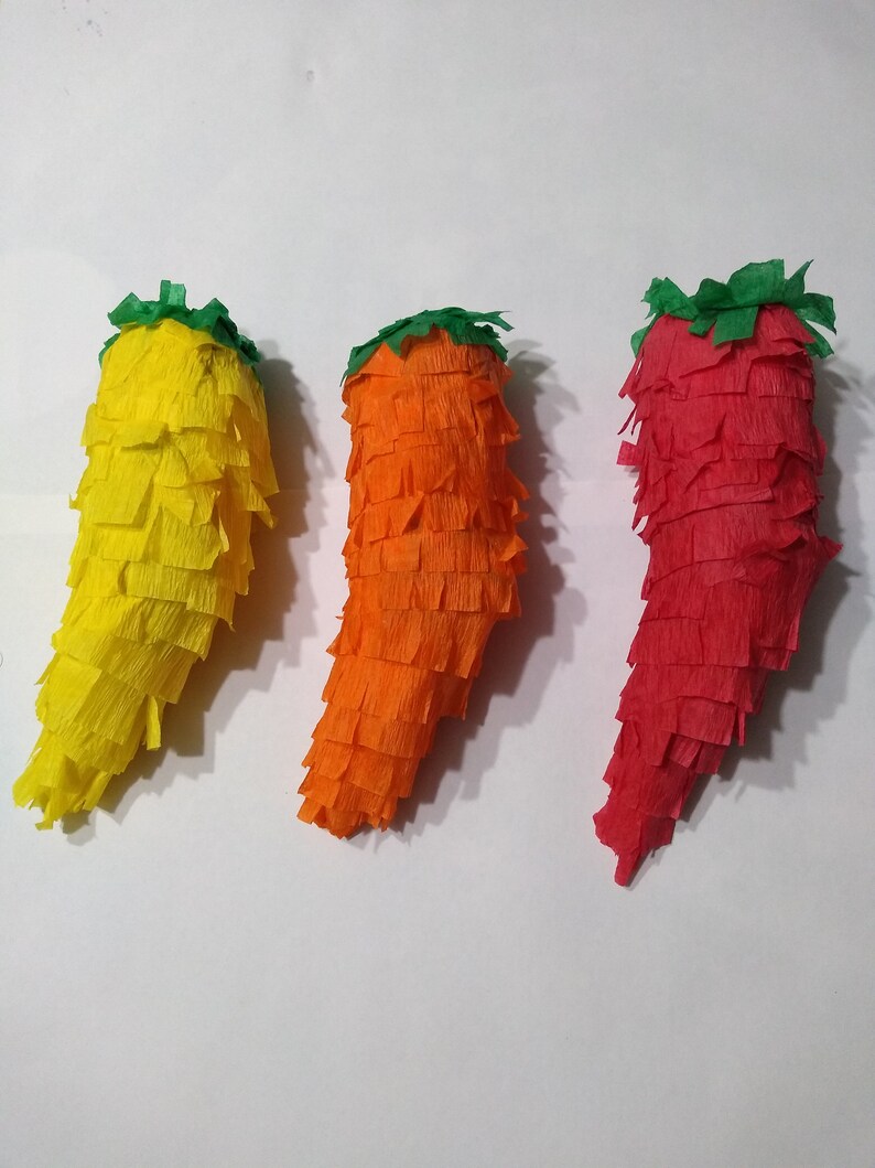 Mini Chili Pepper Pi\u00f1atas 6 count