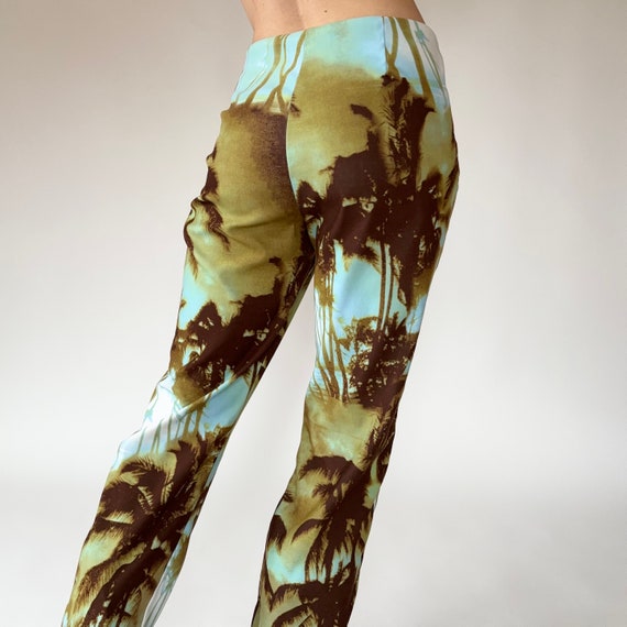 2000s Tropical Print Pants (M) - image 7