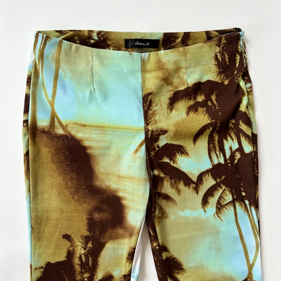 2000s Tropical Print Pants (M) - image 5