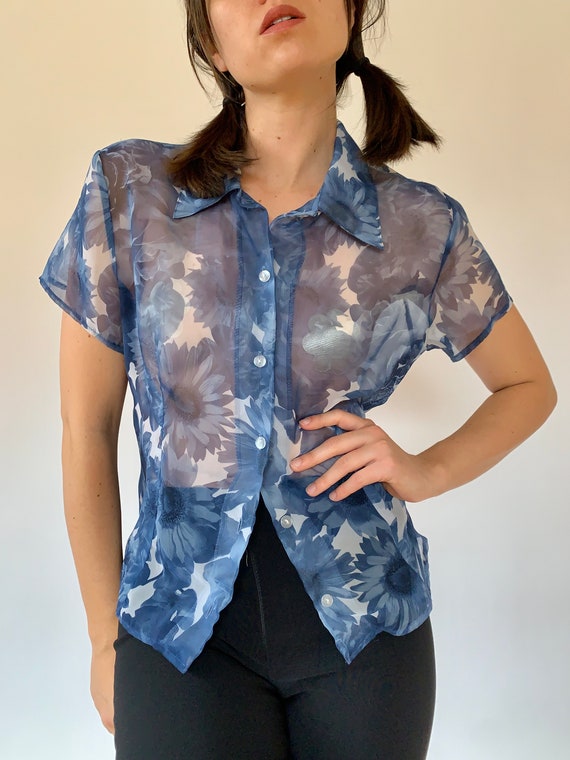 Vintage 1990s Sunflower Blouse