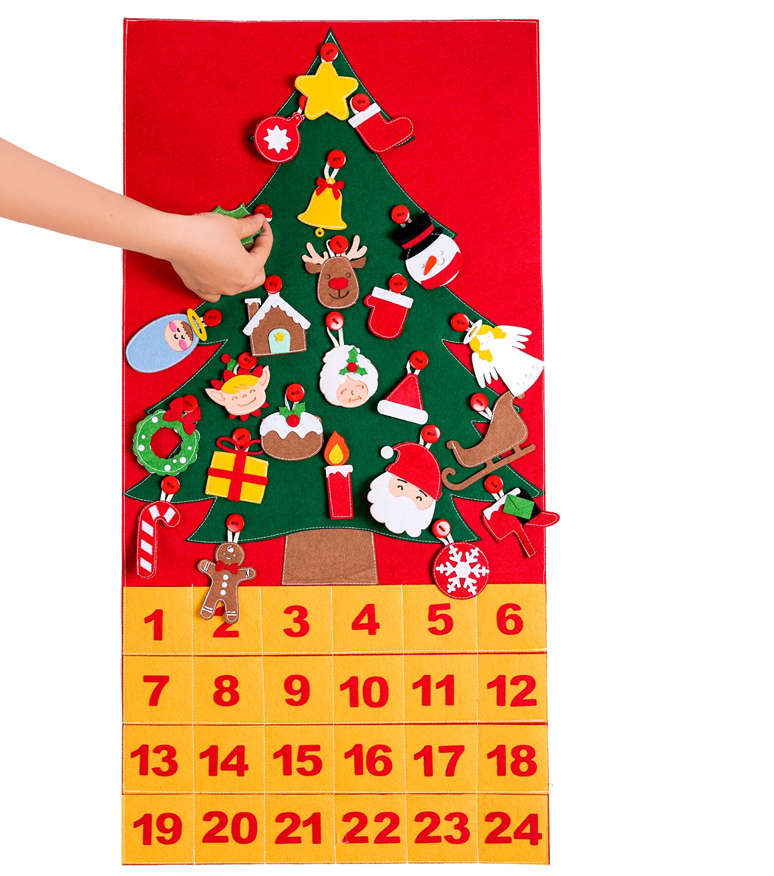 Fabric Advent Calendar With Pockets Hanging Advent Calendar Etsy