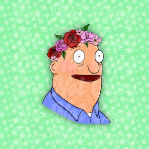 CLEARANCE Bob&#39;s Burgers Flower Crown Teddy Sticker