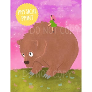 Póster inspirado en Bob&#39;s Burgers para el dormitorio de Louise. IMPRESIONES: El oso
