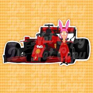 Bob&#39;s Burgers inspirierte F1 Louise Leclerc Aufkleber