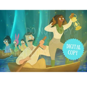 Bob&#39;s Burgers Inspired- Marshmallow&#39;s Bayou Adventure Digital Download