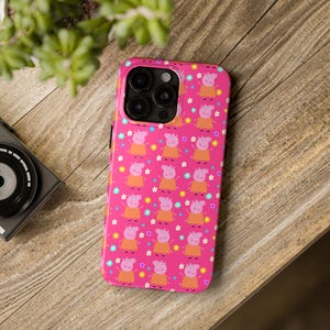 Funda de Mamá Cerdita para teléfono, diseño de dibujos animados para la vuelta al cole, regalo divertido para fans de Peppa