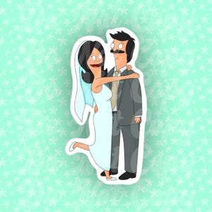 Bob’s Burgers Inspired Linda and Bob Wedding Sticker