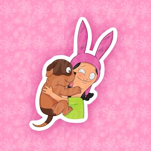 Bob’s Burgers Inspired Louise and Puppy Sticker