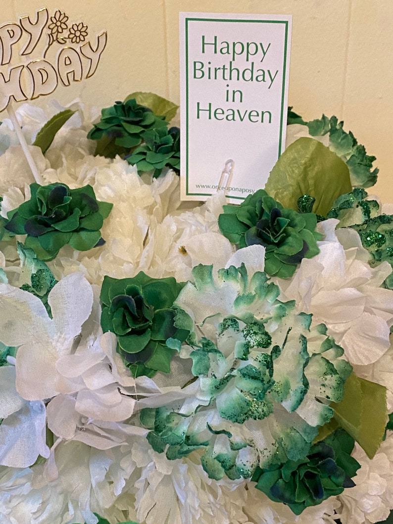 Happy Birthday in Heaven Birthday Cake Cemetery Grave Marker Etsy