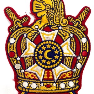 1930s DEMOLAY KNIGHTS TEMPLAR vintage Masonic Youth Group Freemason Patch - type 1