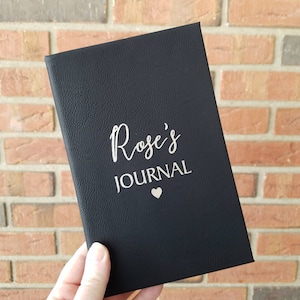 Personalized Leatherette Journal: Engraved Monogram Notebook