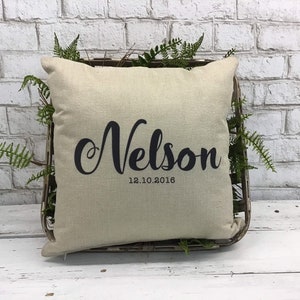 Personalized Name Pillow - Wedding Gift - Valentines Day Gift - Personalized Family Pillow - Last Name Pillow - Engagement Gift