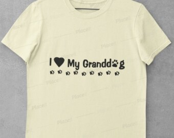 I Love My Granddog Etsy